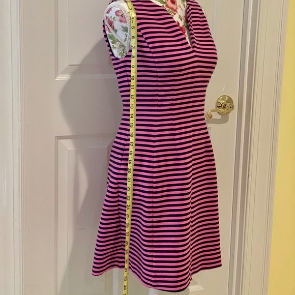 Lilly Pulitzer Brielle dress Pink/Navy stripe - S - Picture 7 of 16
